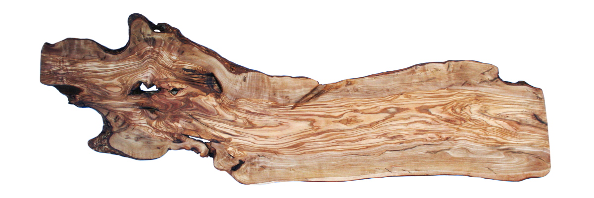 tablón de madera de olivo maciza para la estantería rústica